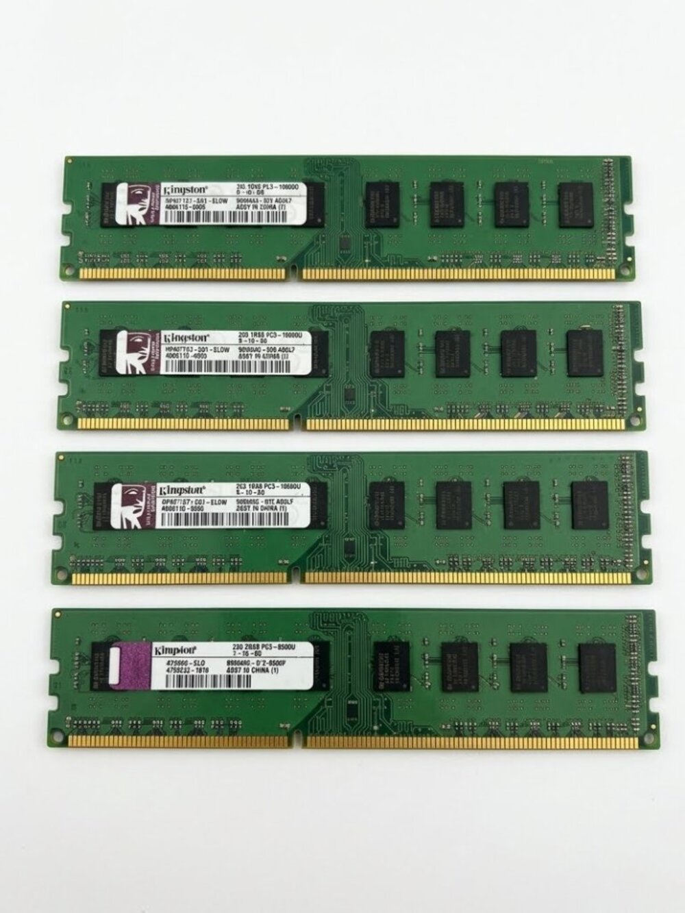 8GB Kingston DDR3 Desktop RAM Memory Lot 4x 2GB PC3-10600U & PC3-8500U DIMM